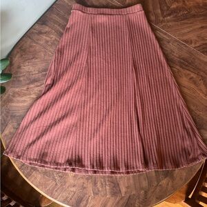 Old Navy Ribbed A-Line Skirt - Rust Brown Medium Petite Like New!